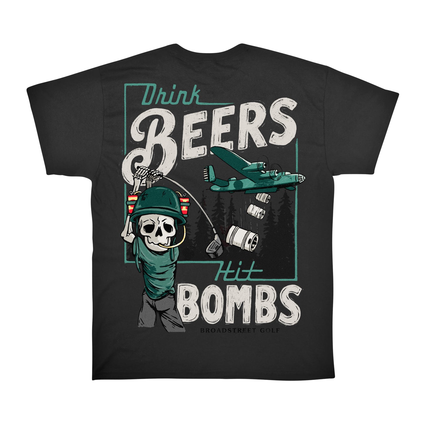 Drink Beers Hit Bombs - Vintage Black