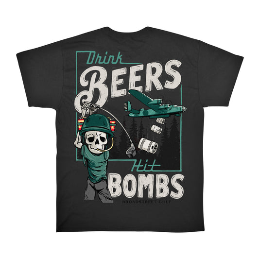 Drink Beers Hit Bombs - Vintage Black